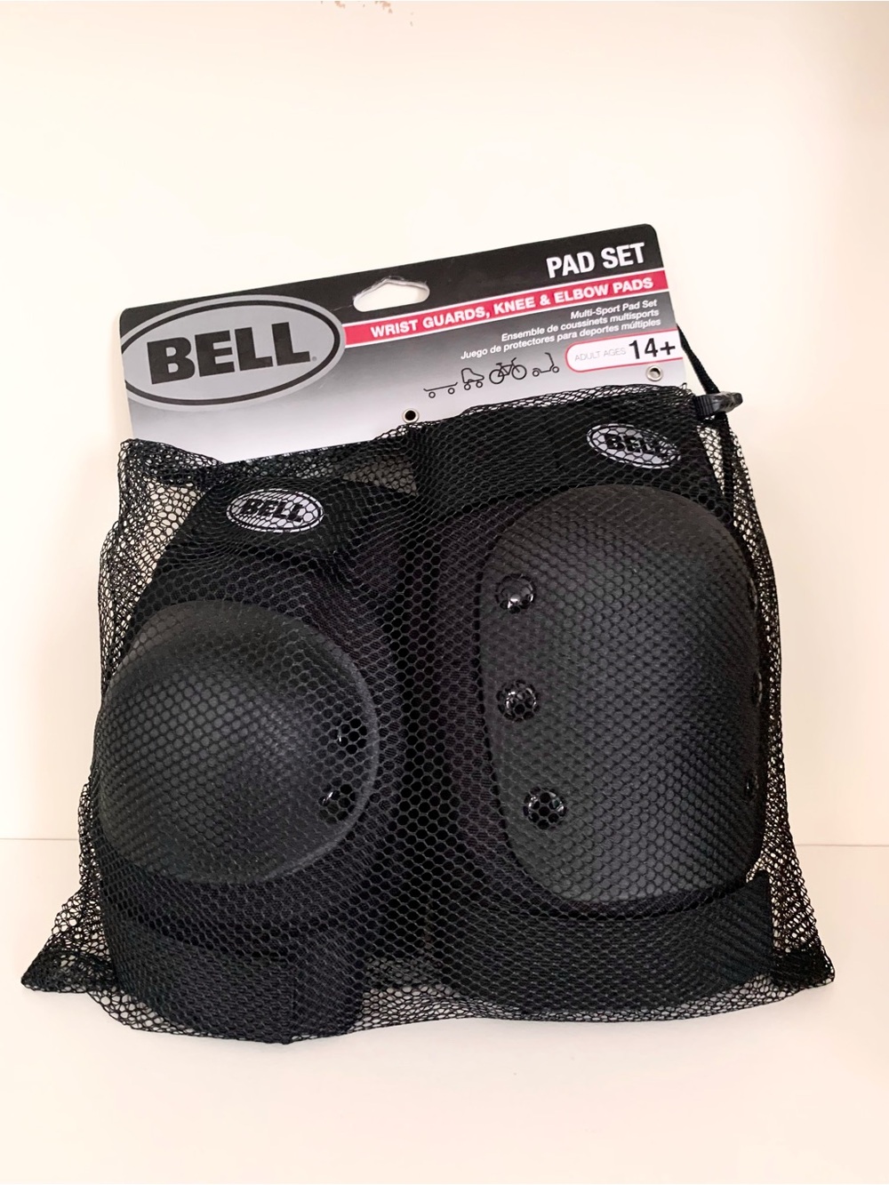 BELL Black Pad Set - Wrist, Knee & Elbow Guards - Picture 16 of 16